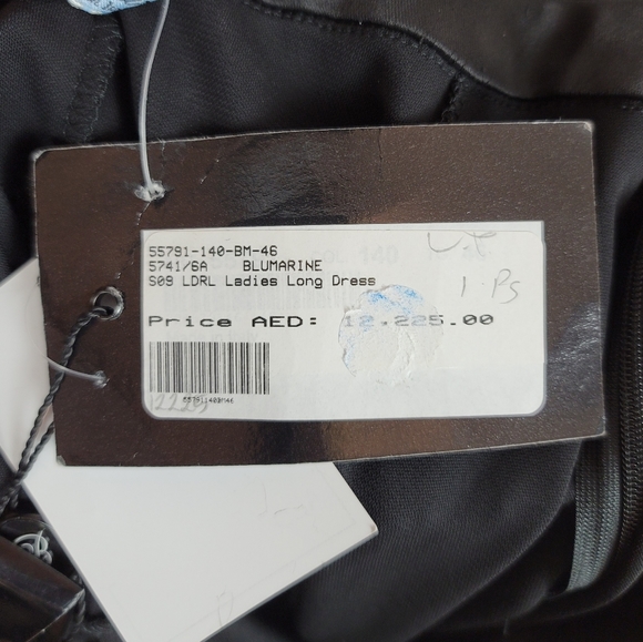 Blumarine Black V Neck Sleeveless Crystals Long Dress size I 48 - Picture 7 of 14